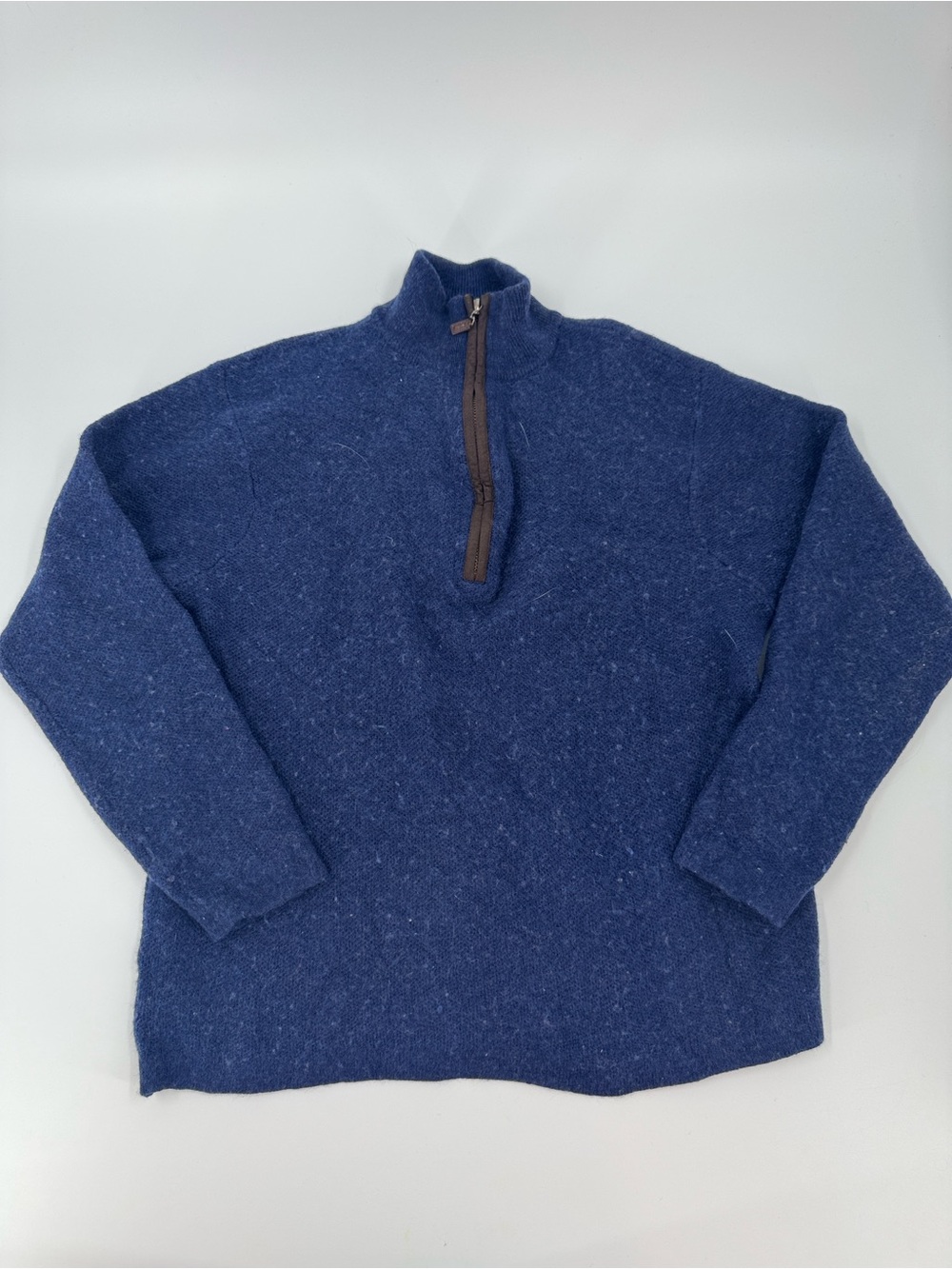 Daniel’s Cremieux Men's Navy Half-Zip Wool Sweater Size XL